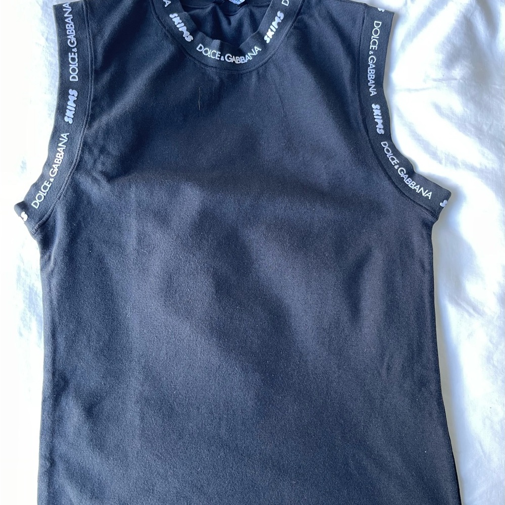 Skims X Dolce & Gabbana Black Sleeveless Top NWT